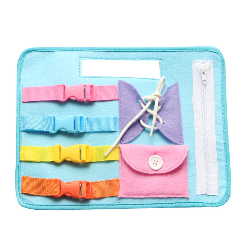 Baby learning dressing buckle zipper learning board