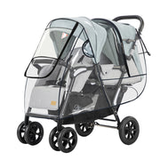 Rain Cover For Twin Stroller In Front And Rear Seats