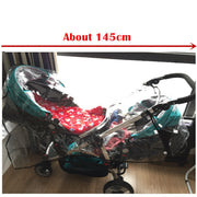 Rain Cover For Twin Stroller In Front And Rear Seats