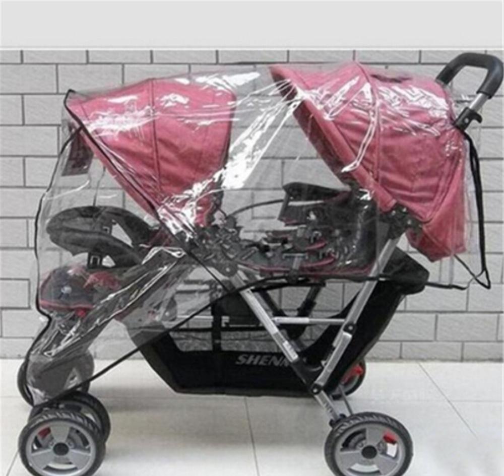 Rain Cover For Twin Stroller In Front And Rear Seats