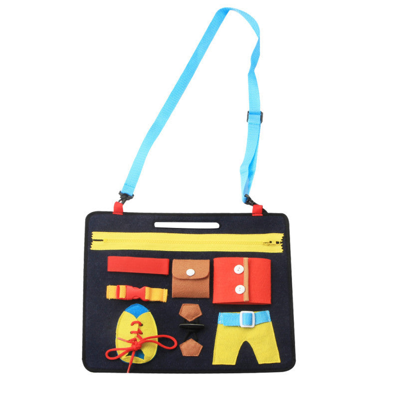 Baby learning dressing buckle zipper learning board