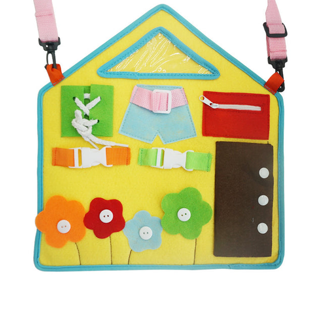 Baby learning dressing buckle zipper learning board