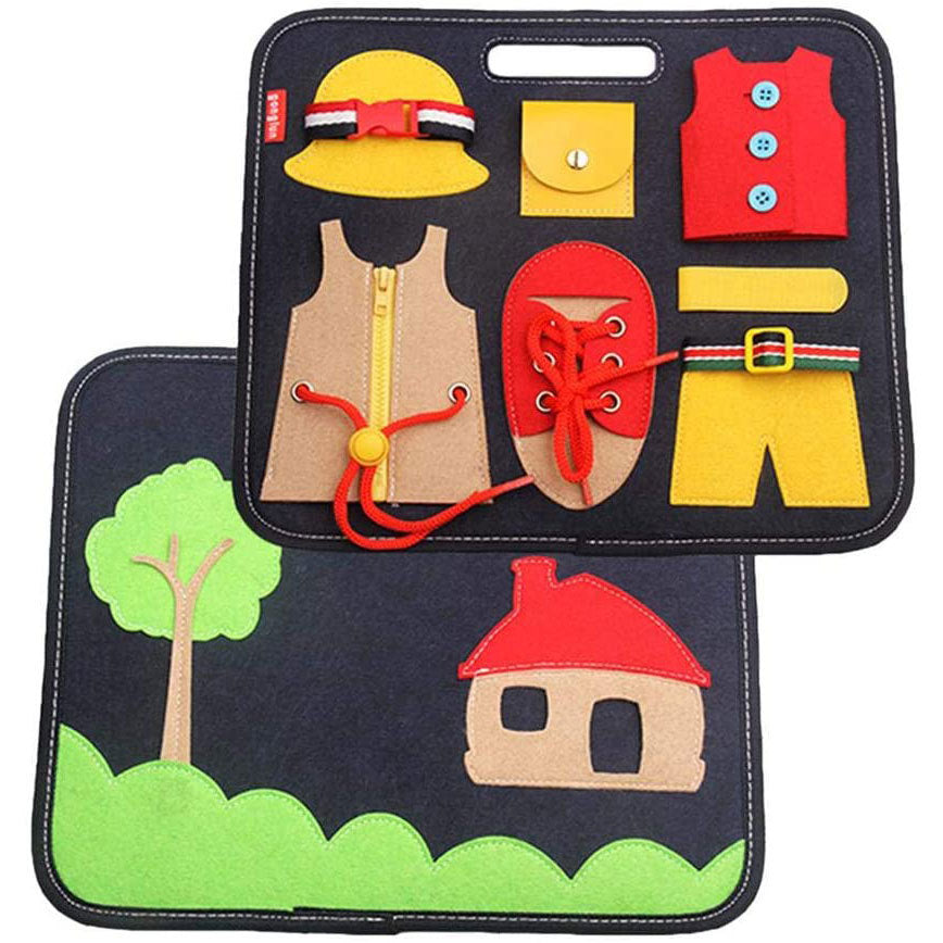 Baby learning dressing buckle zipper learning board