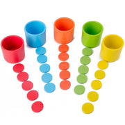 Baby Toddler Preschool Kids Learning Educational Wooden Toys Learning For Children Games Color Sorting Cup